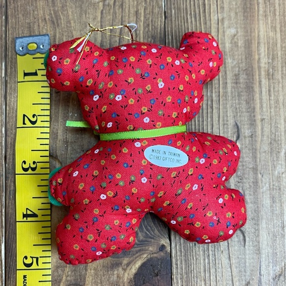 Vintage 1983 Giftco plush teddy bear Christmas tree ornament - Picture 2 of 5